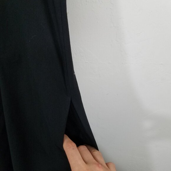 COS Mix Media Midi T-Shirt Dress with Front and Side Pockets Black Size XS - Picture 2 of 7